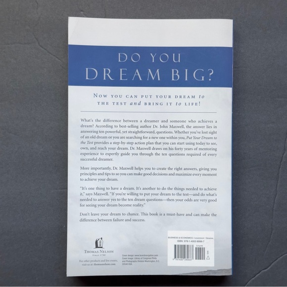 Put Your Dream to the Test by John C. Maxwell | Self-Help | Paperback Book - Picture 2 of 11
